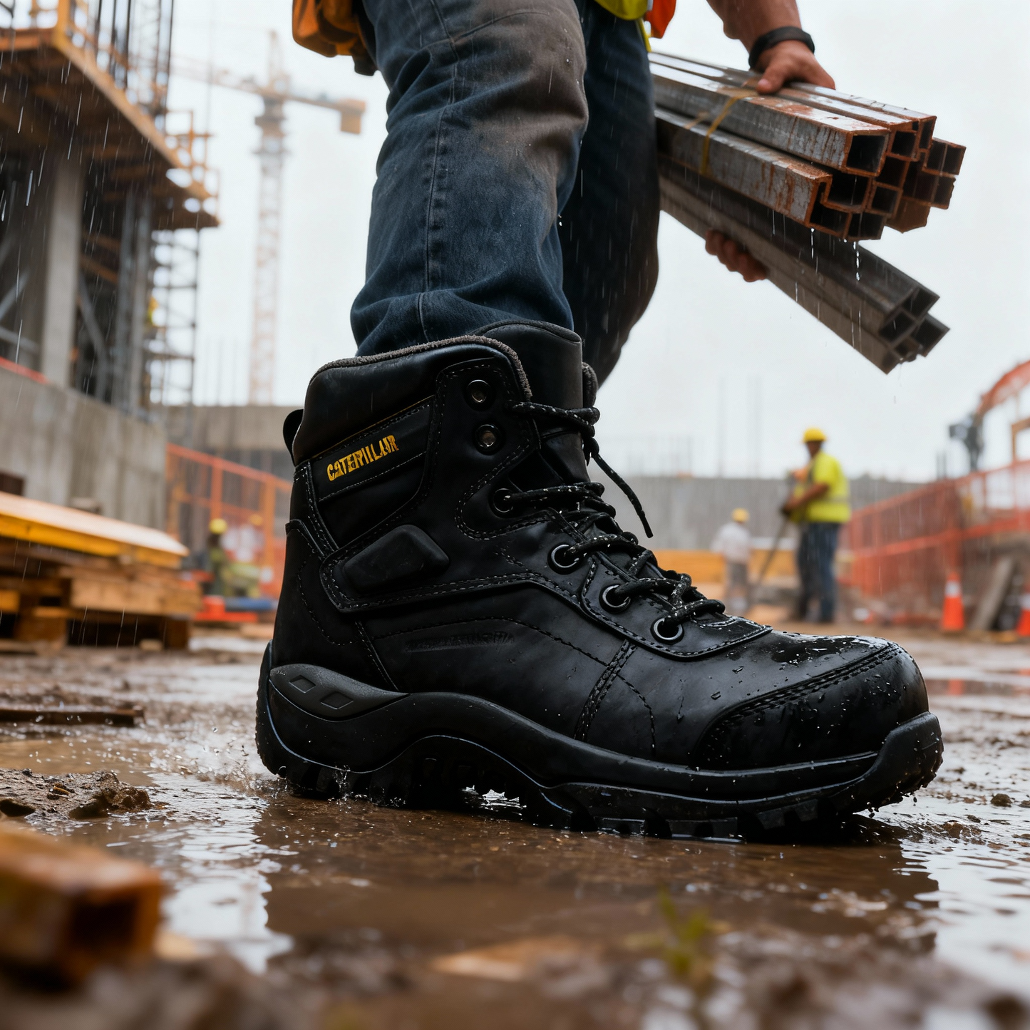 Bota Caterpillar 1333 Negro (Con Puntera