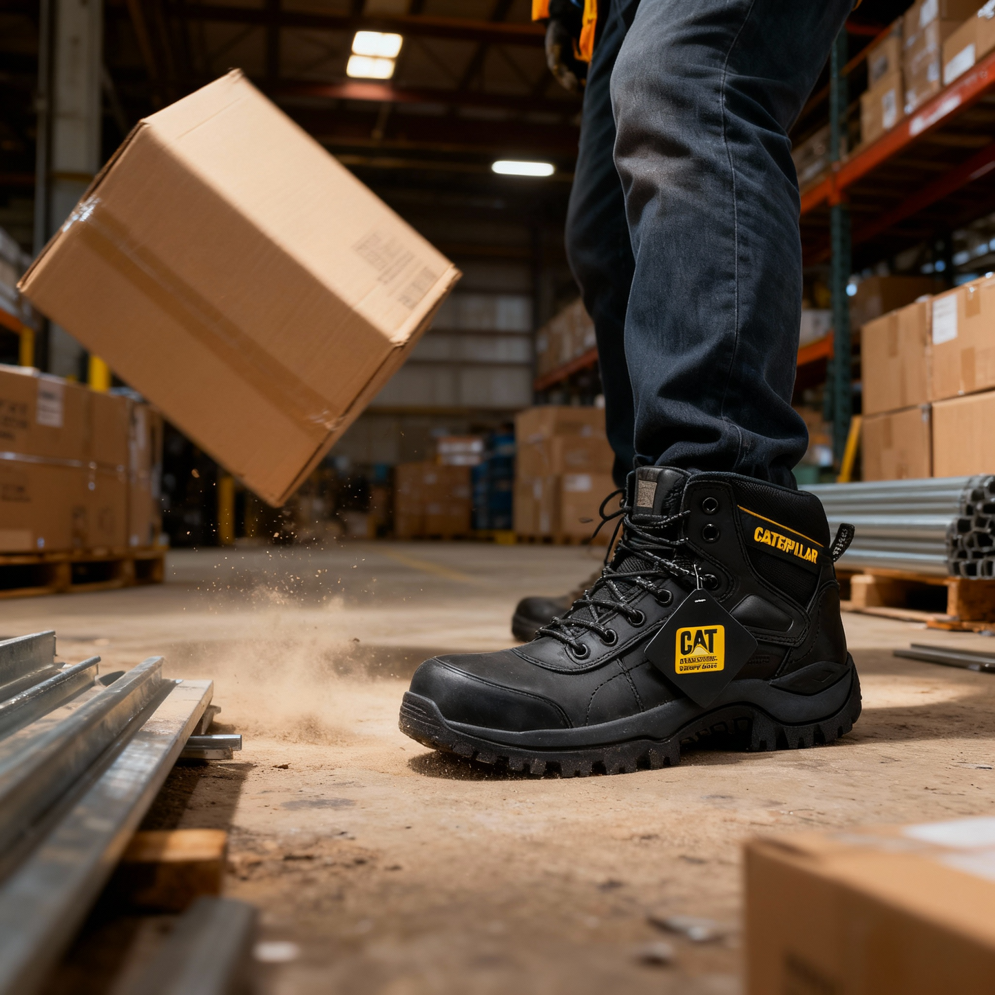 Bota Caterpillar 1333 Negro (Con Puntera