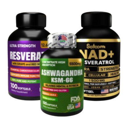 COMBO 1 NAD+1 ASHWAGANDHA+1 RESVERATROL